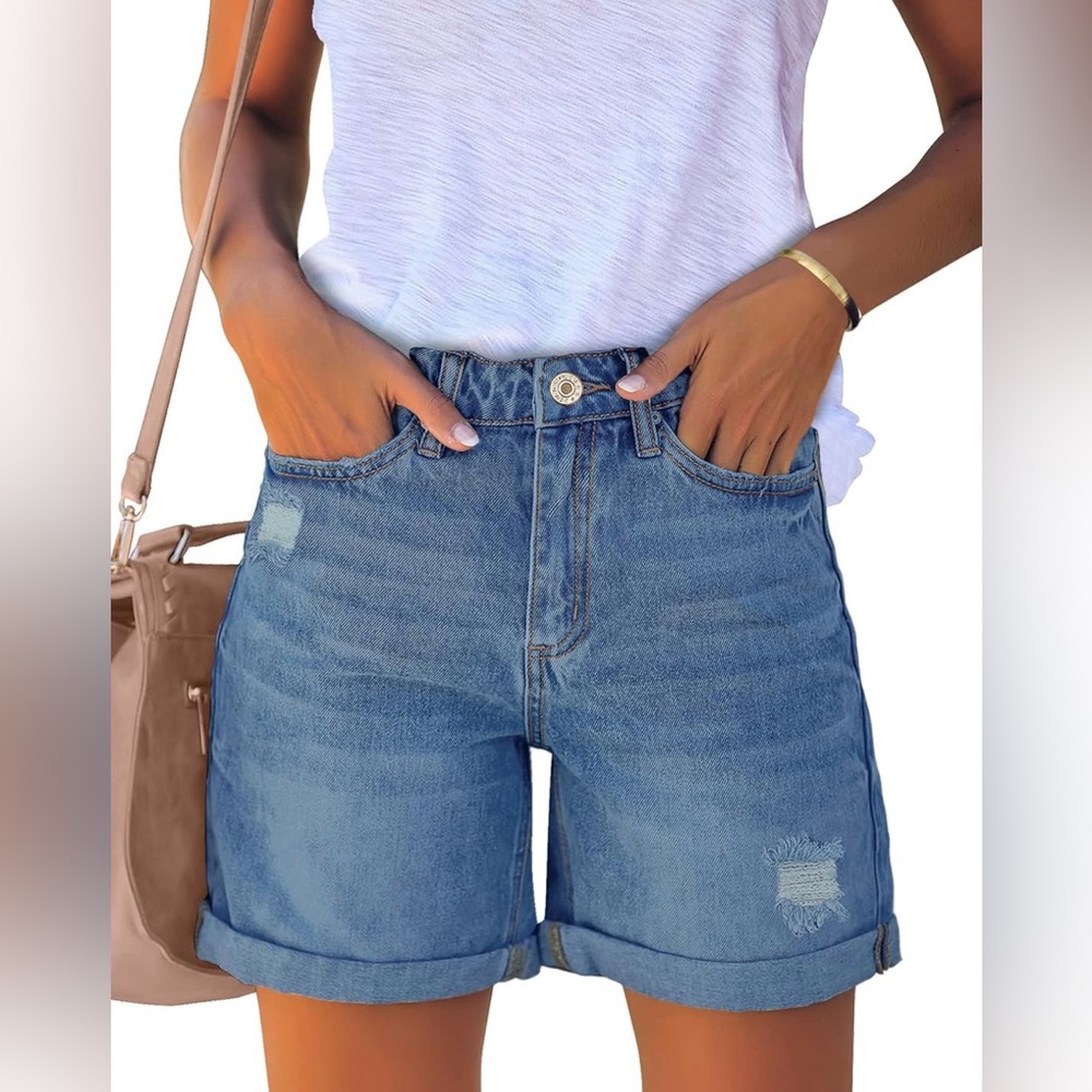 Stretchy Denim Shorts